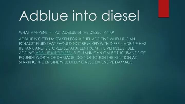 What Does Adblue Do To Your Fuel