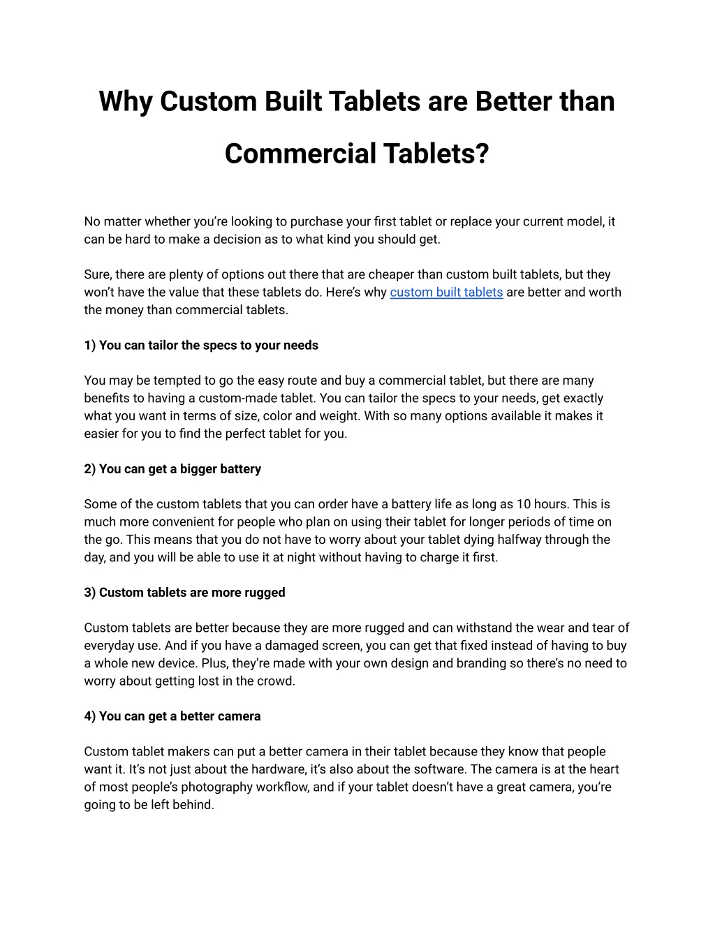 PPT - Why Custom Built Tablets are Better than Commercial Tablets ...