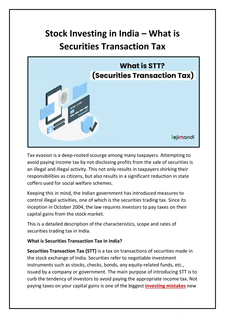 stock investing in india what is securities