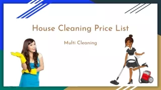 House cleaning price list – Multi Cleaning