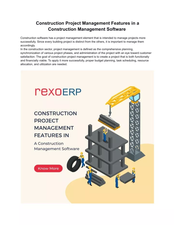 construction project management features