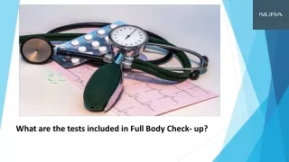 what are the tests included in full body check up