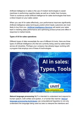 artificial intelligence in sales