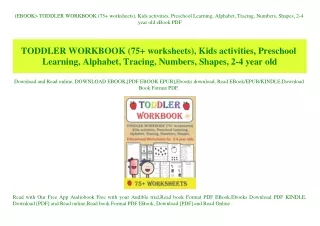 (EBOOK TODDLER WORKBOOK (75  worksheets)  Kids activities  Preschool Learning  Alphabet  Tracing  Numbers  Shapes  2-4 y