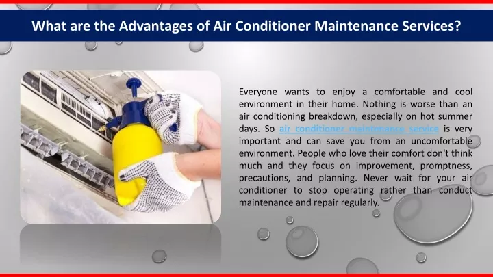 what are the advantages of air conditioner