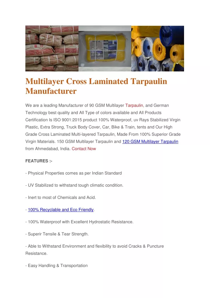 multilayer cross laminated tarpaulin manufacturer