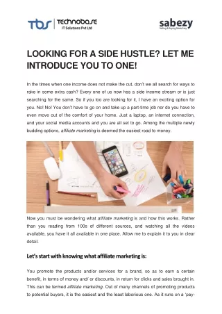 LOOKING FOR A SIDE HUSTLE