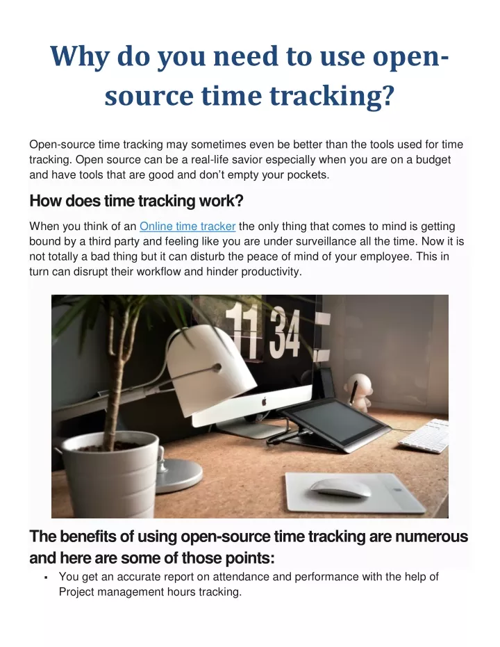 why do you need to use open source time tracking