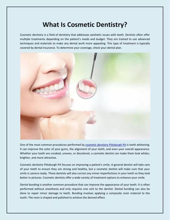 PPT - What Is Cosmetic Dentistry? PowerPoint Presentation, free ...