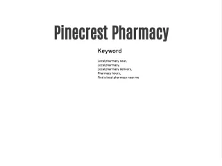 pinecrest pharmacy keyword