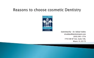 Reasons to choose cosmetic Dentistry