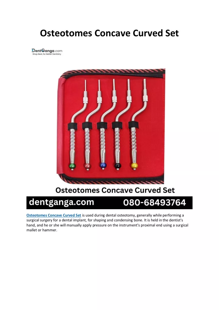 osteotomes concave curved set