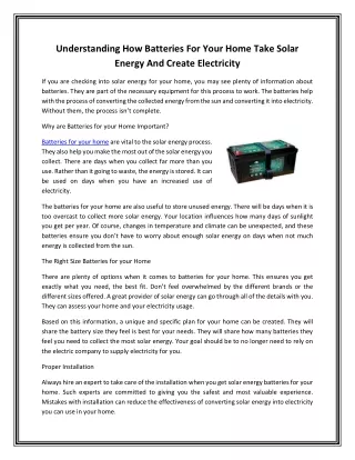 understanding how batteries for your home take