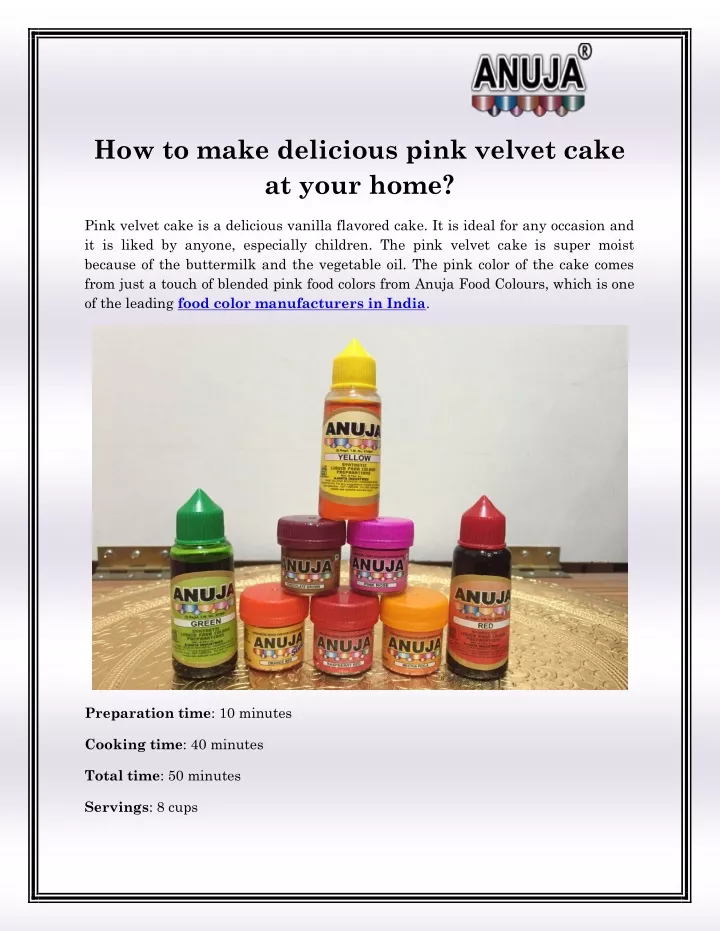 how to make delicious pink velvet cake at your