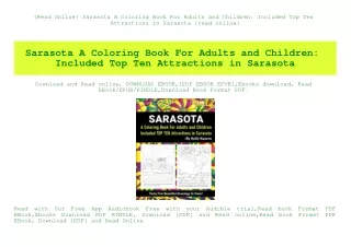 {Read Online} Sarasota A Coloring Book For Adults and Children Included Top Ten Attractions in Sarasota {read online}