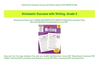 Read Online Scholastic Success with Writing  Grade 5 [PDF EBOOK EPUB]