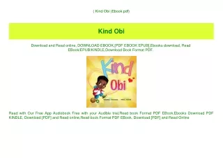 (B.O.O.K.$ Kind Obi (Ebook pdf)