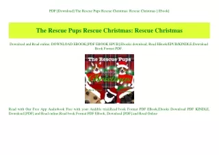 PDF [Download] The Rescue Pups Rescue Christmas Rescue Christmas [ Ebook]