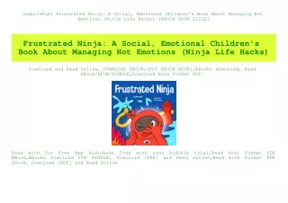 {mobiePub} Frustrated Ninja A Social  Emotional Children's Book About Managing Hot Emotions (Ninja Life Hacks) [EBOOK EP