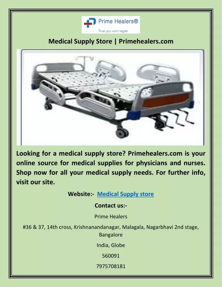 medical supply store primehealers com