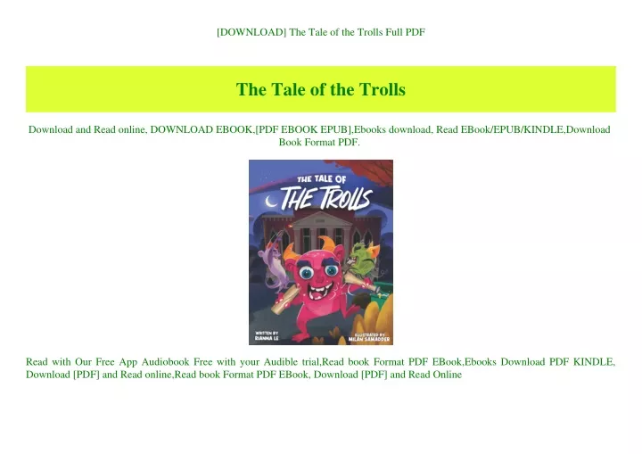 download the tale of the trolls full pdf