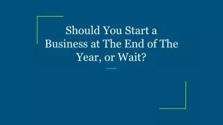 should you start a business