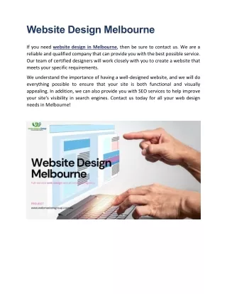 website design melbourne