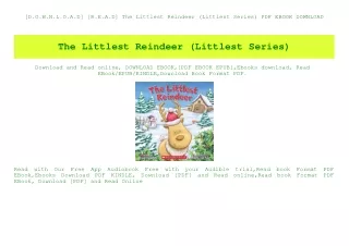 d o w n l o a d r e a d the littlest reindeer