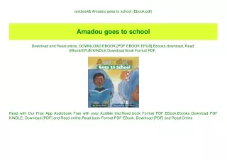 textbook$ Amadou goes to school (Ebook pdf)