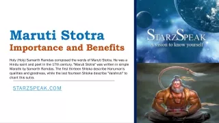 Maruti Stotra Hanuman ji Mantra importance and benefits PDF
