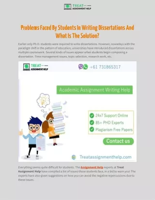 Problems Faced By Students In Writing Dissertations And What Is The Solution_