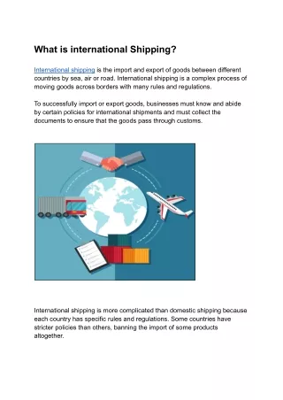 what is international shipping