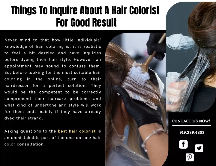 things to inquire about a hair colorist for good