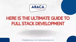 here is the ultimate guide to full stack
