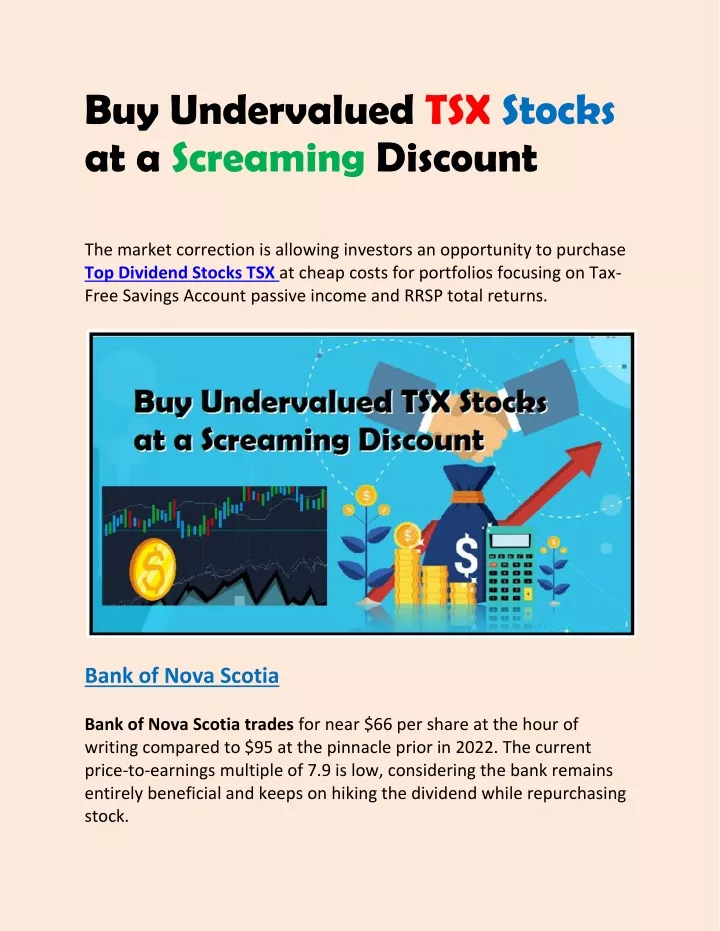 PPT Buy Undervalued TSX Stocks at a Screaming Discount PowerPoint