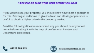 3 Reasons to Paint Your Home Before Selling It
