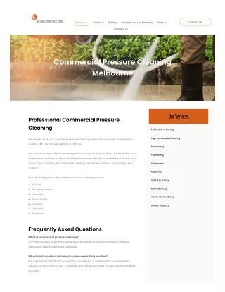Commercial Pressure Cleaning Melbourne