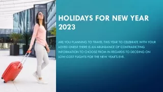 holidays for new year 2023