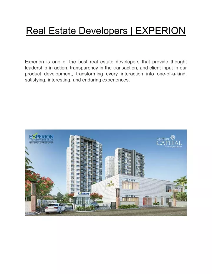real estate developers experion