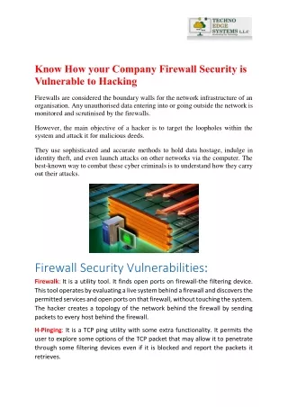 know how your company firewall security