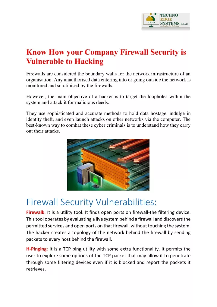 know how your company firewall security
