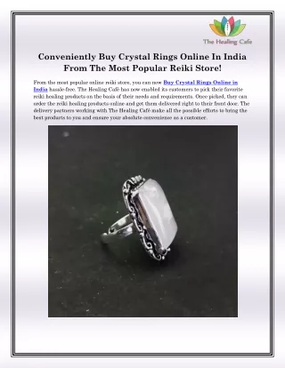 Buy Crystal Rings Online in India