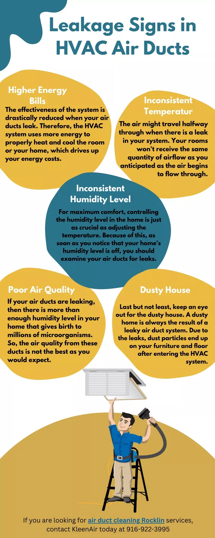 leakage signs in hvac air ducts