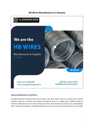 HB Wires Manufacturers in Haryana