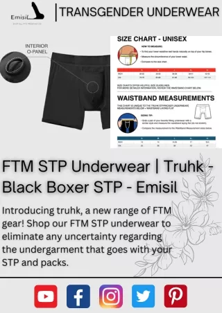 FTM STP Underwear | Truhk - Black Boxer STP - Emisil