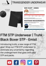 FTM STP Underwear | Truhk - Black Boxer STP - Emisil - slide 1