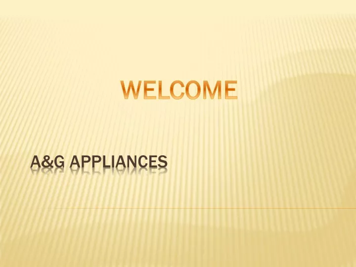 a g appliances