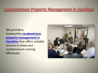 Condominium Property Management in Hamilton