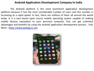 android application development company in india