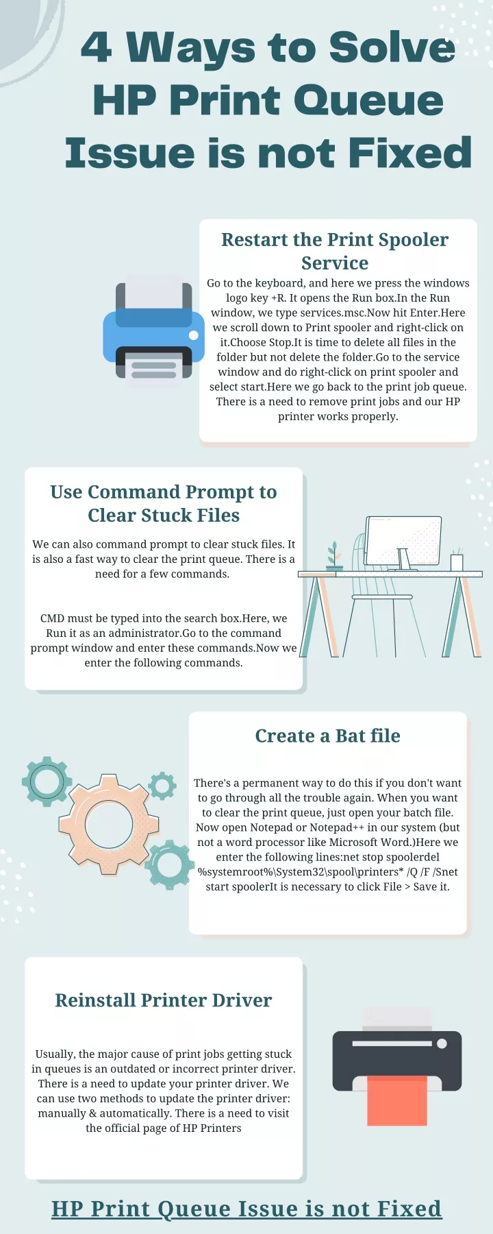 4 ways to solve hp print queue issue is not fixed